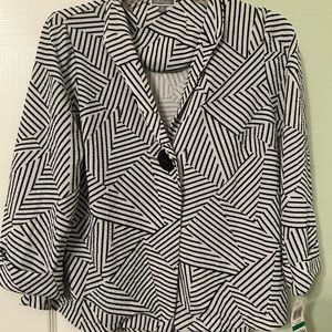 Brand New JM COLLECTION light striped coat